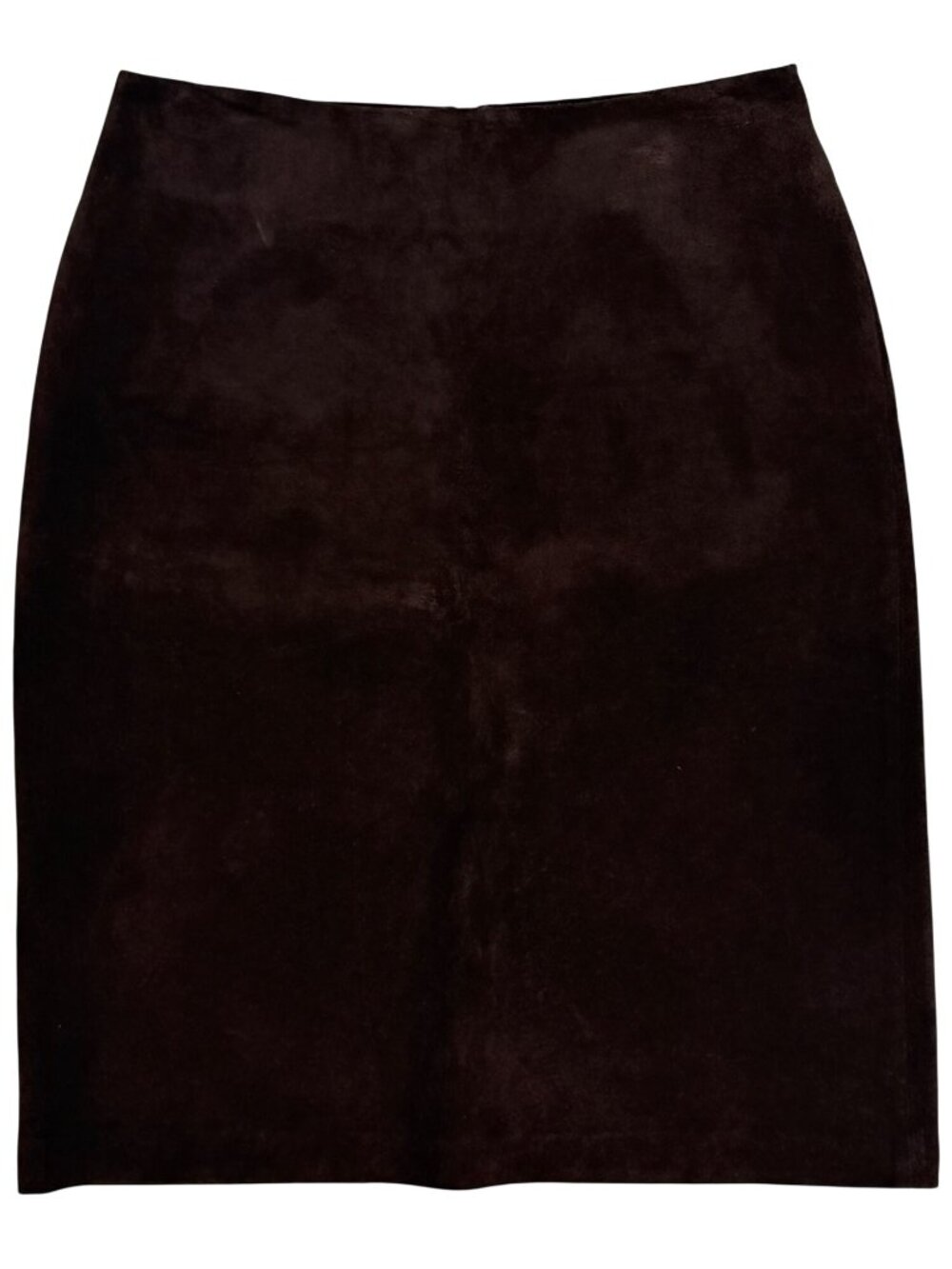 VTG 2003 GAP Blue Label Brown Suede Column Skirt 2| Dark Academia Boho 70s Retro - Picture 15 of 16